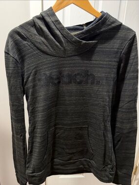 Bench Dark Heather Gray Striped Hooded Sweater
